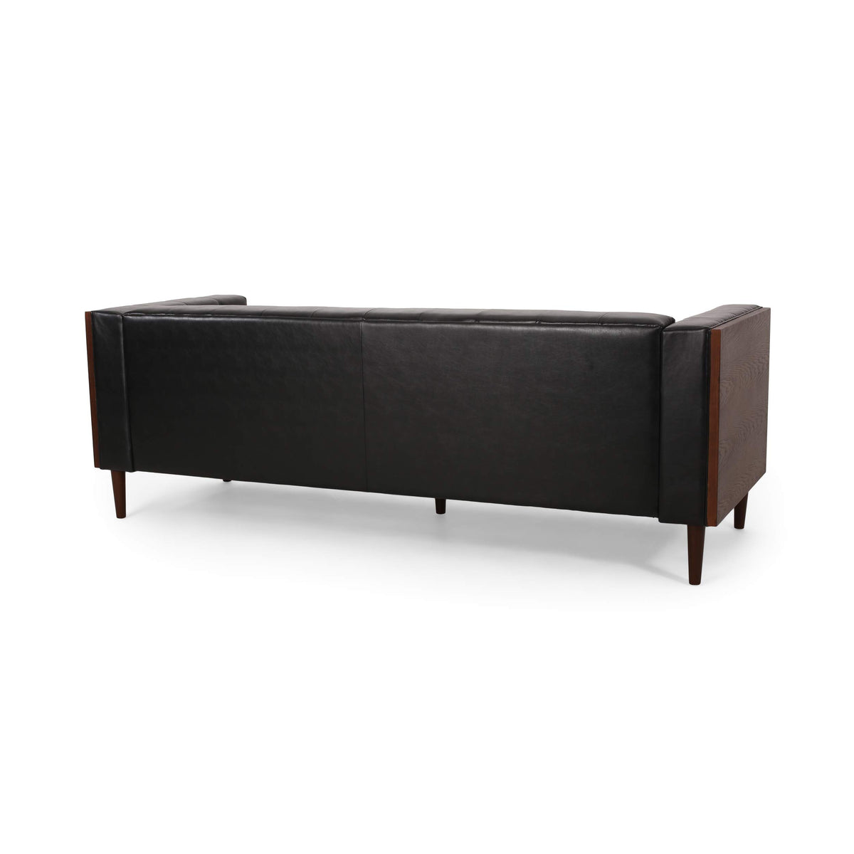 Tufted Faux Leather Sofa