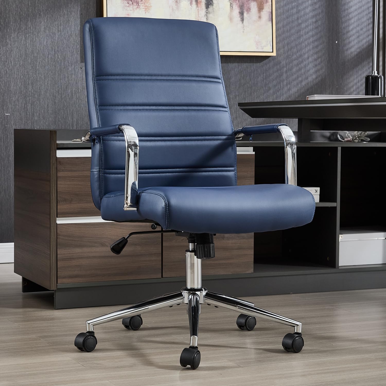 Leather Executive Office Chair with Wheels