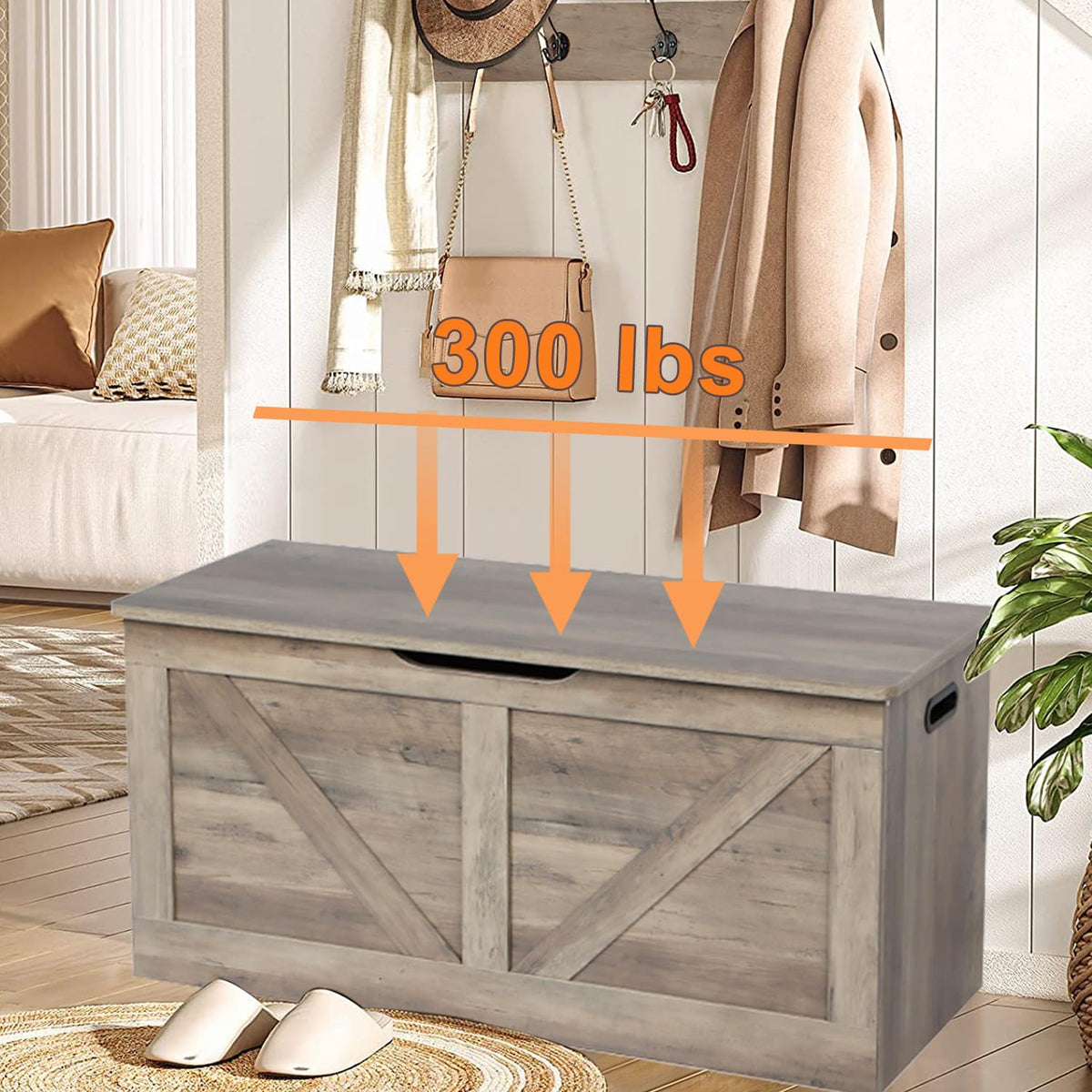 Wooden Storage Bench