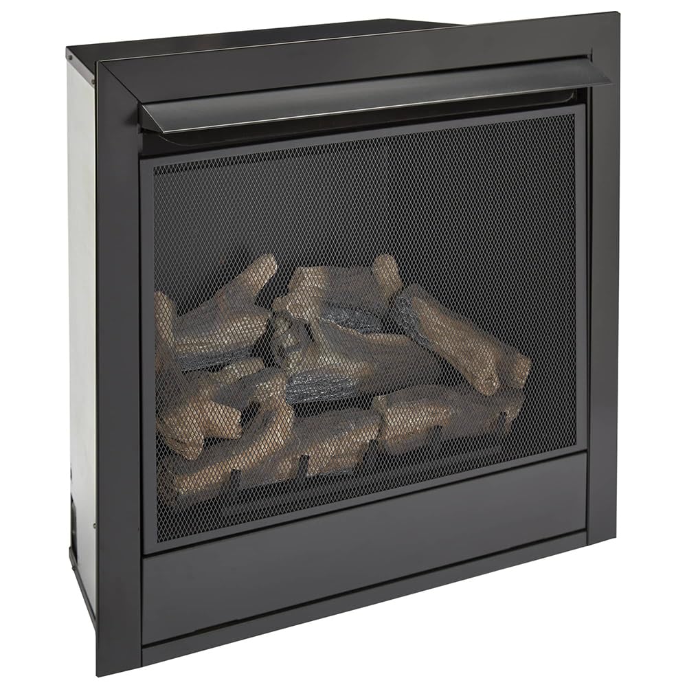 32" Ventless Dual Fuel Gas Fireplace Insert with Remote Control