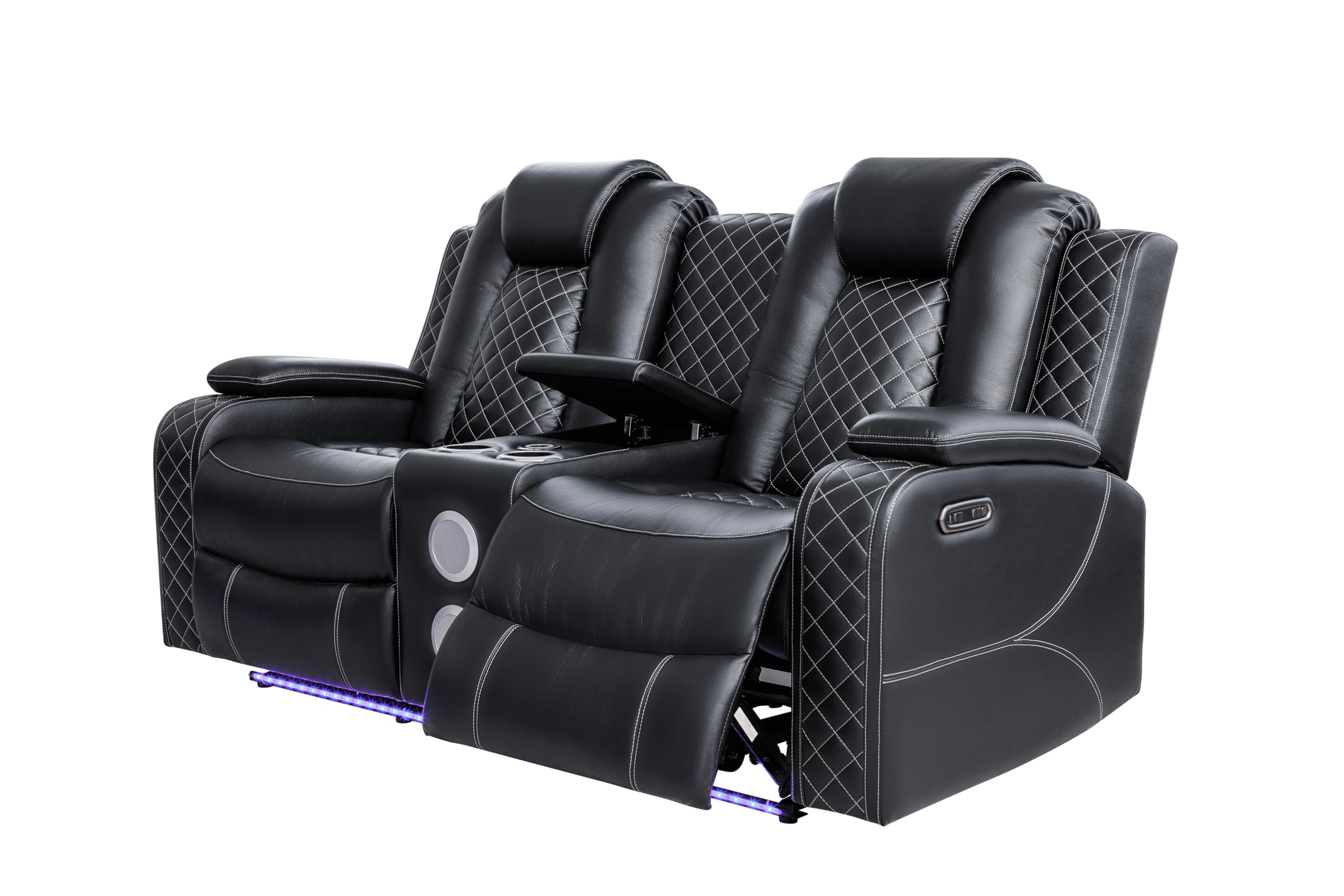 3-Piece Power Recliner Sofa Set with LED & Bluetooth