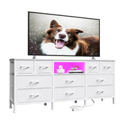 10-Drawer LED Dresser TV Stand