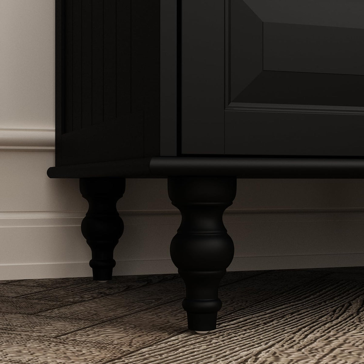 Black Wardrobe with 3 Drawers