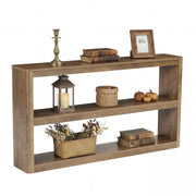 63-Inch Console Table with 3 Storage Shelves