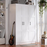 3-Door Wooden Wardrobe Closet