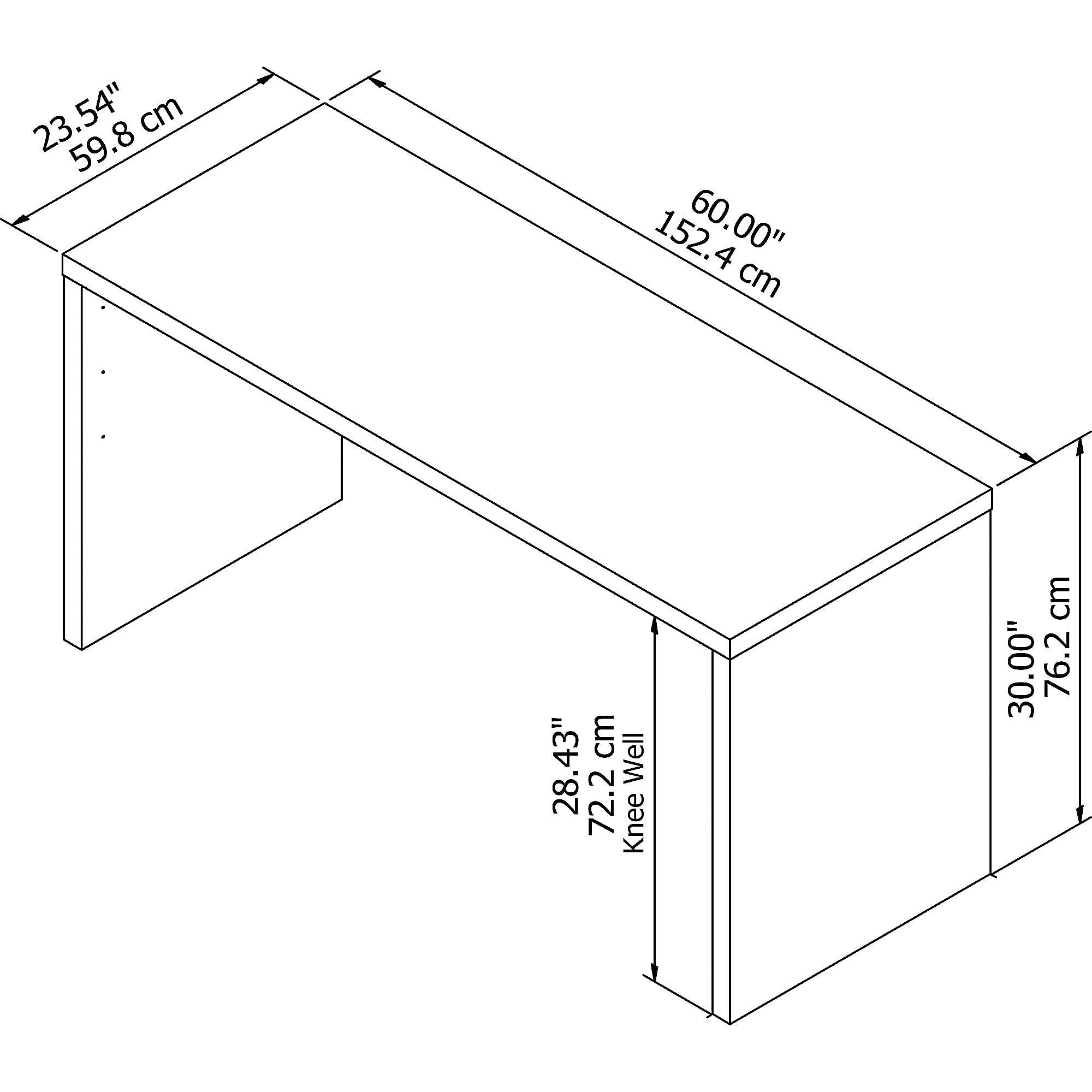 60W Credenza Desk – Gray Sand