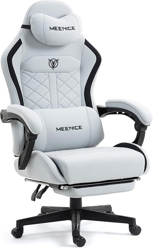 Oversized Gaming Chair with Pocket Spring Cushion & Massage Lumbar
