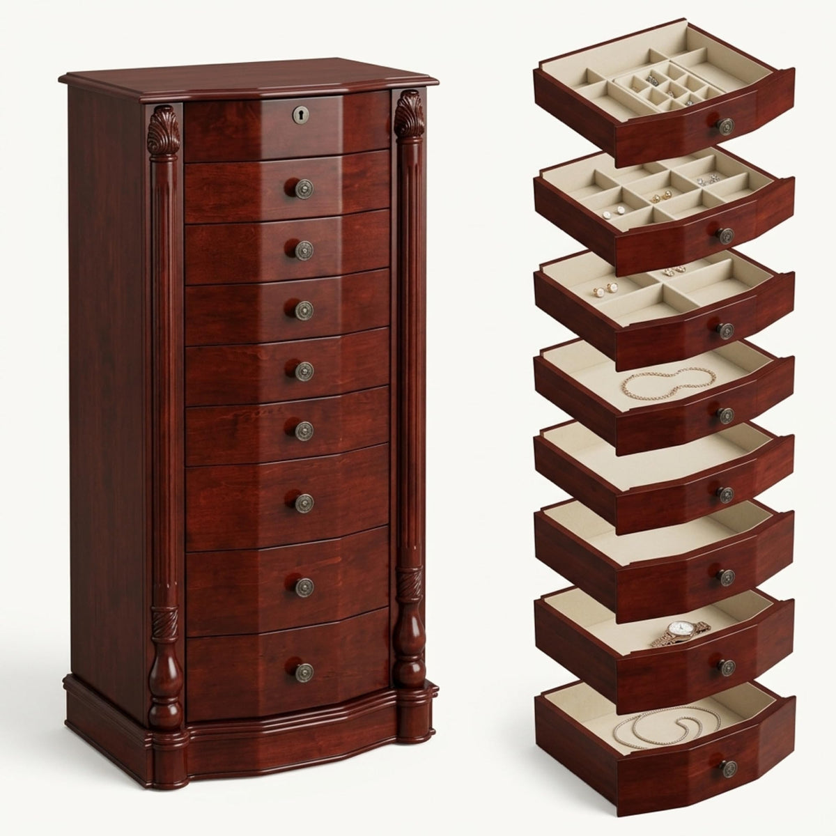 Hives and Honey Florence Large Jewelry Armoire Jewelry Organizer