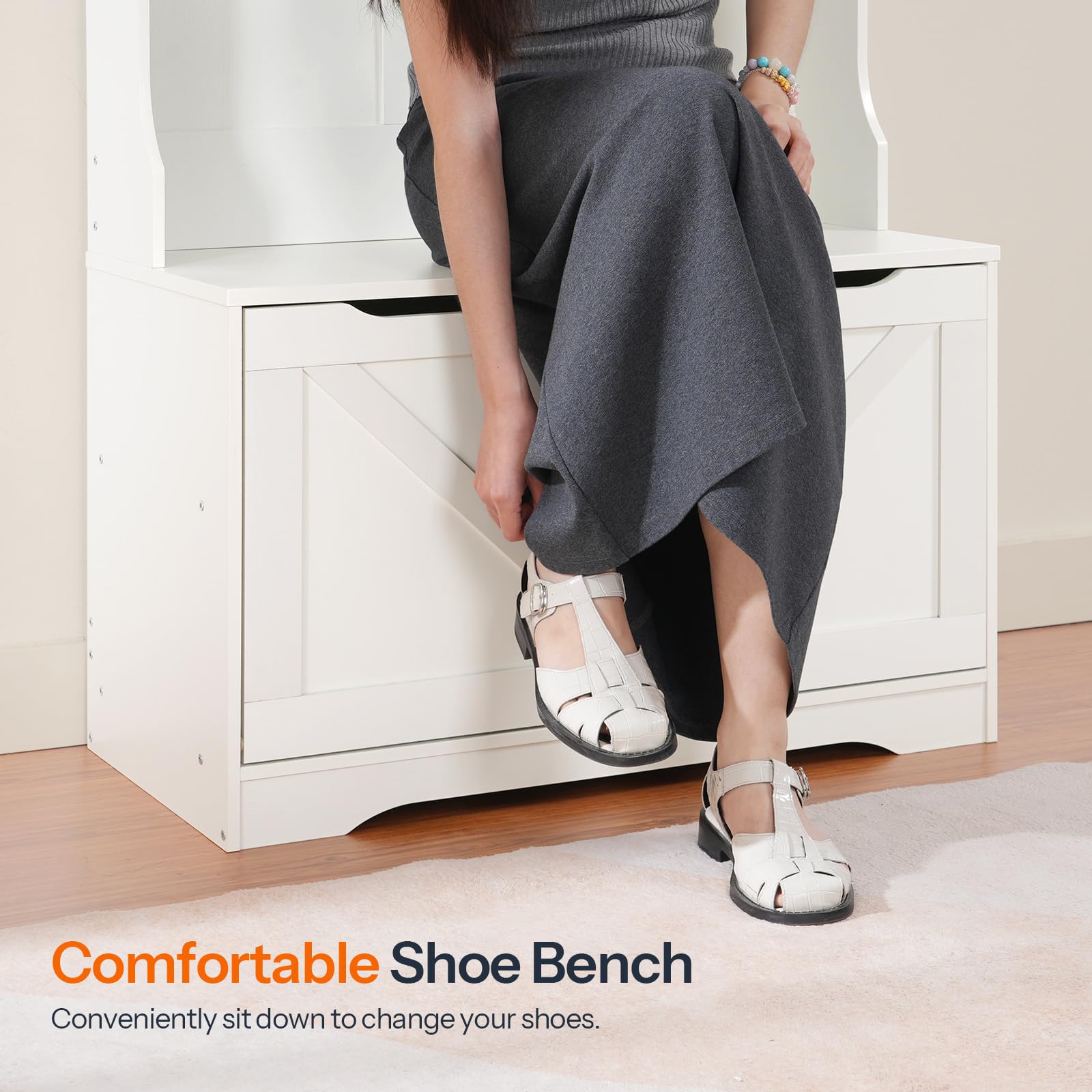 Hall Tree with Bench and Shoe Storage