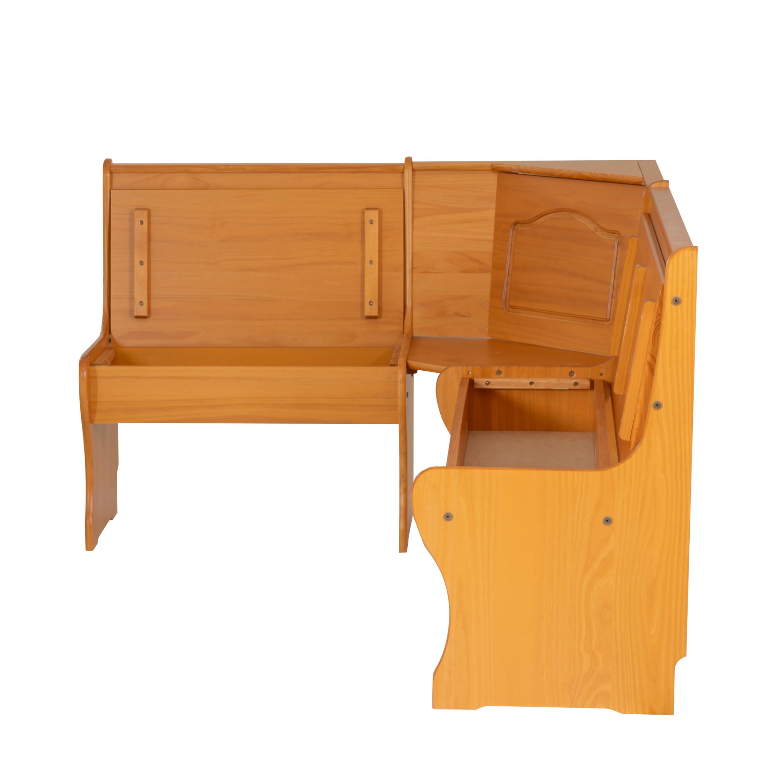 Linon Chelsea Kitchen-Nook Corner Unit, Natural