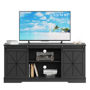 65" Farmhouse TV Stand with Sliding Barn Doors
