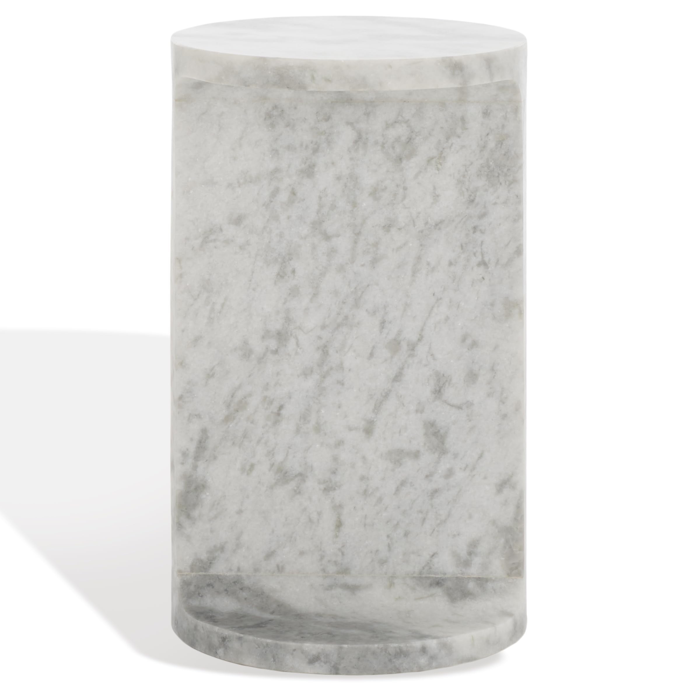 SAFAVIEH Couture Collection Melinda White Marble Accent C-Table (Fully Assembled)