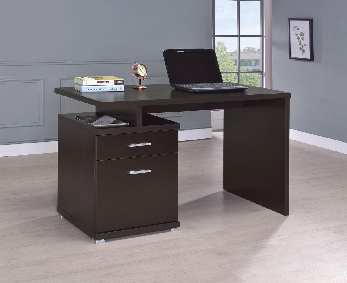 Coaster Irving 47-Inch 2-Drawer Computer Desk Cappuccino 800109