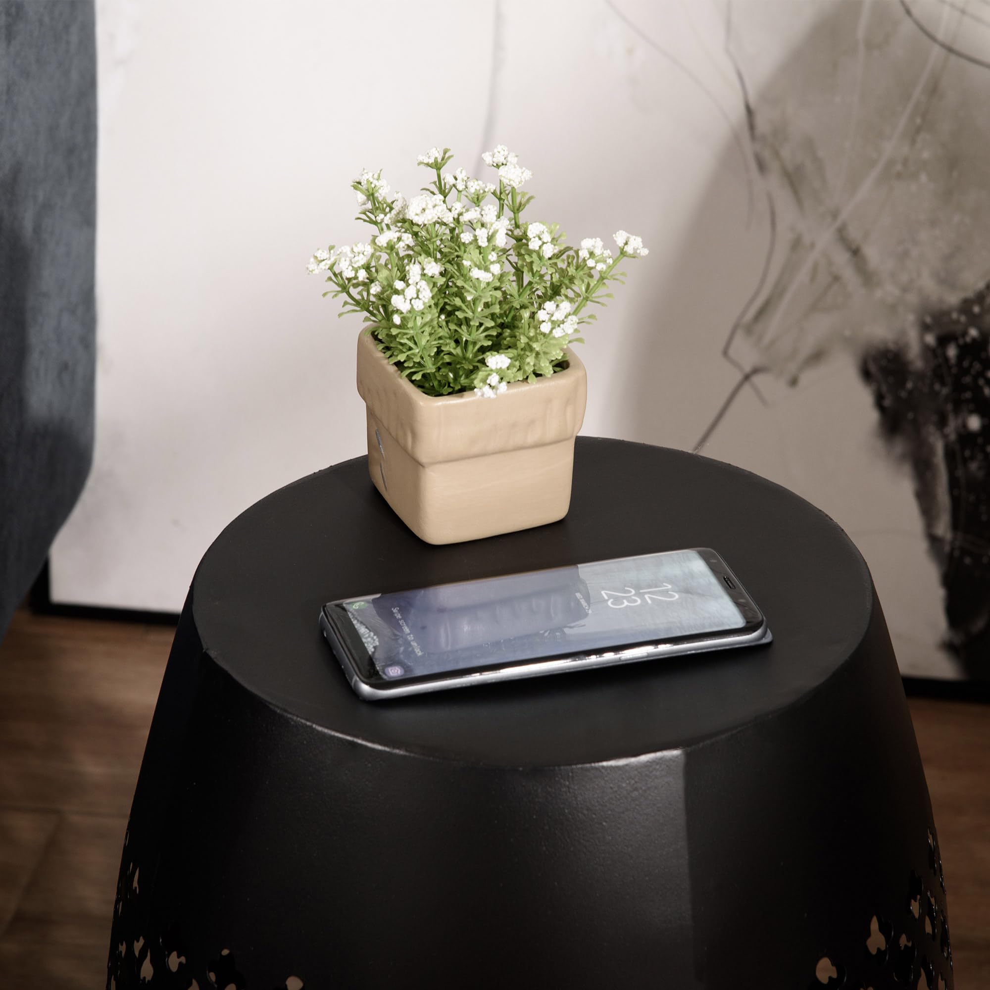Round Steel Outdoor Side Table