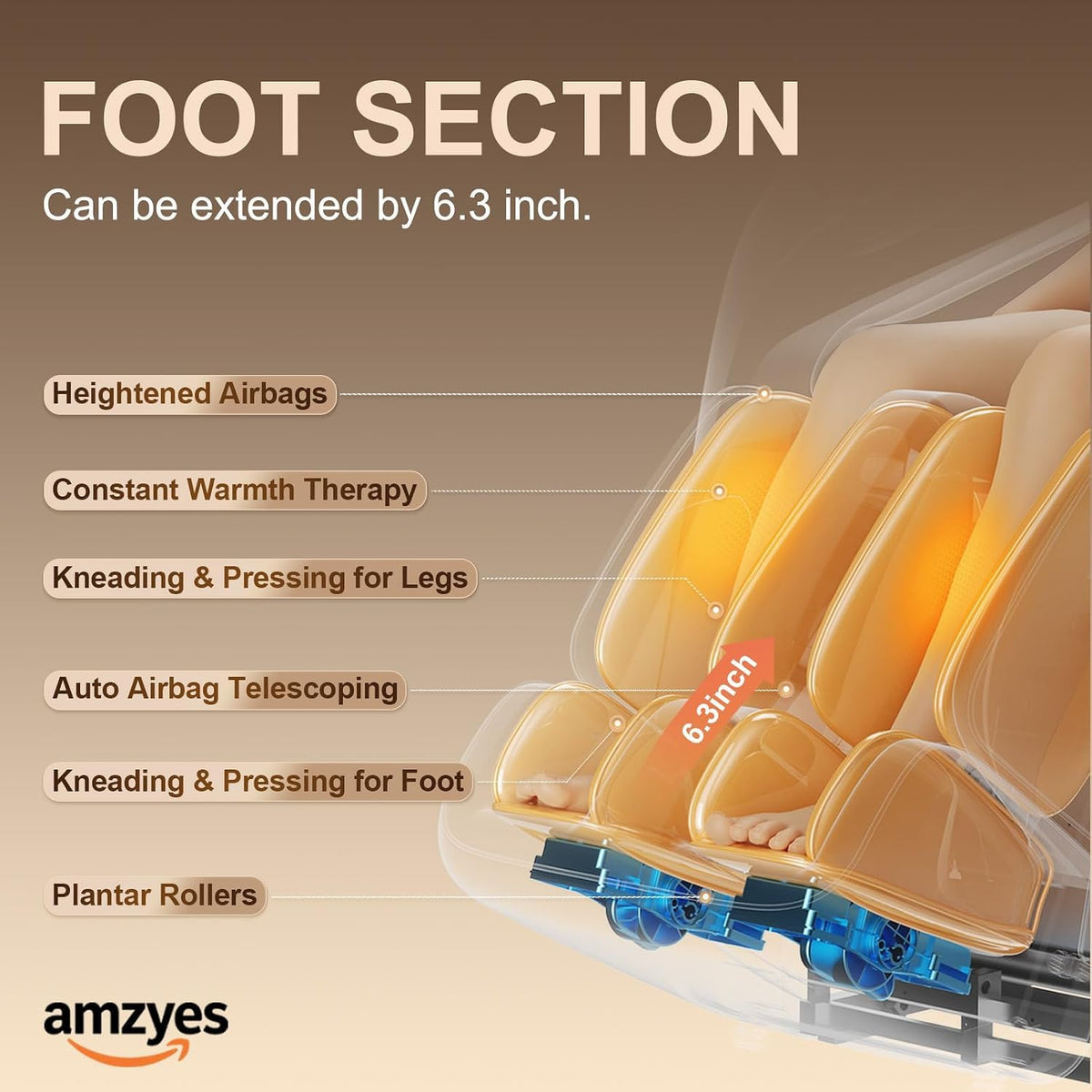 Amzyes 2026 4D Massage Chair Full Body, Zero Gravity Recliner