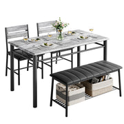 Industrial Modern Dining Table Set for 4