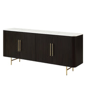 Acme Clayten Rectangular Server in White and Espresso