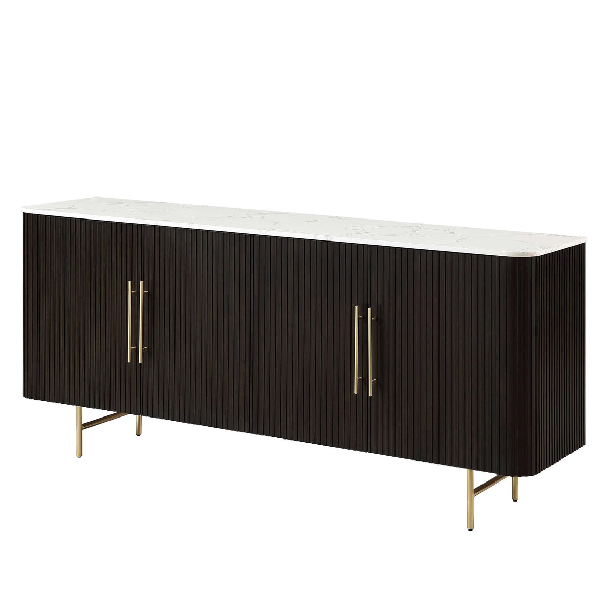 Acme Clayten Rectangular Server in White and Espresso