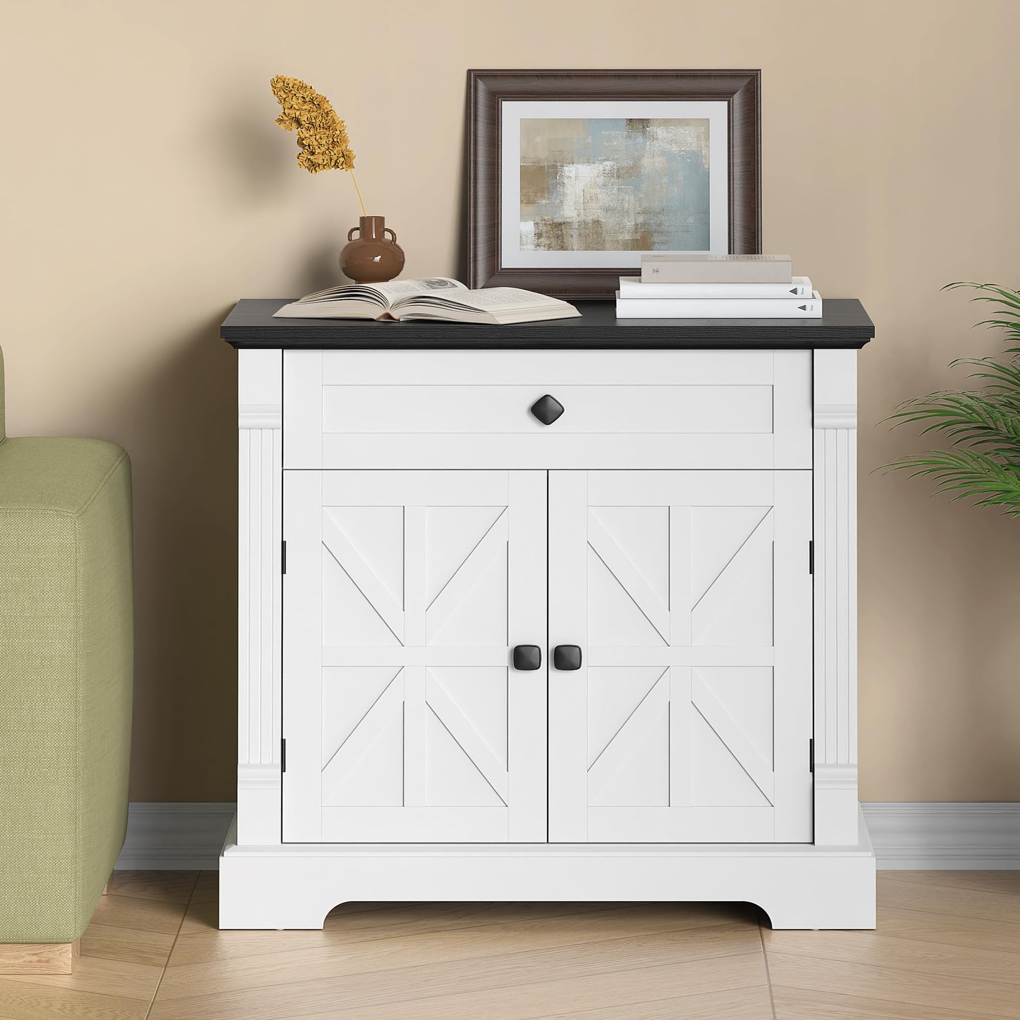 Farmhouse End Table with Storage
