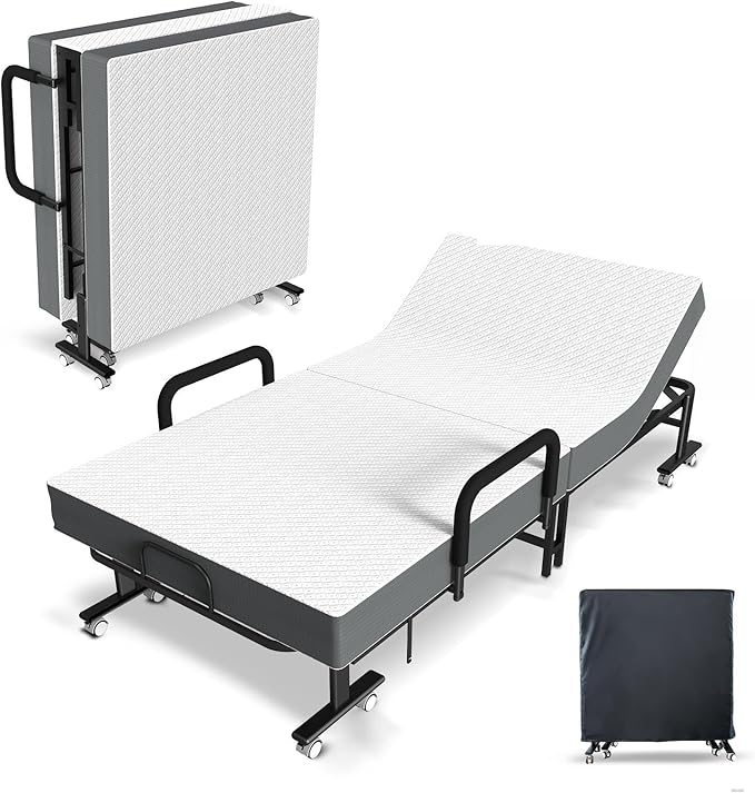 Extra Large Folding Bed with Memory Foam Mattress