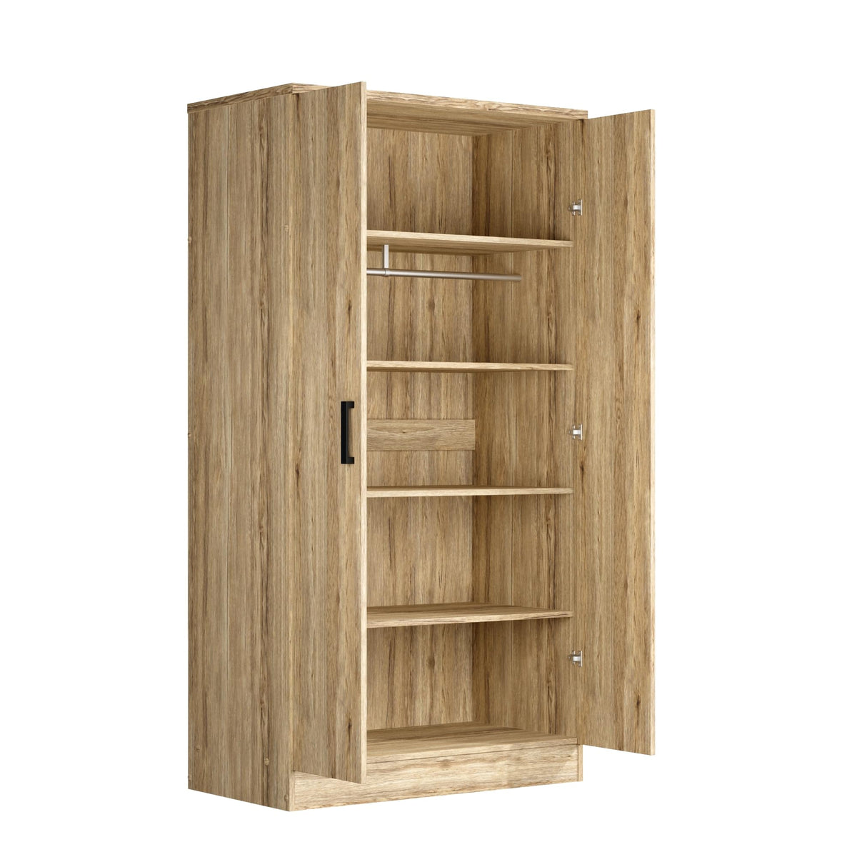 2-Door Wardrobe with Shelves