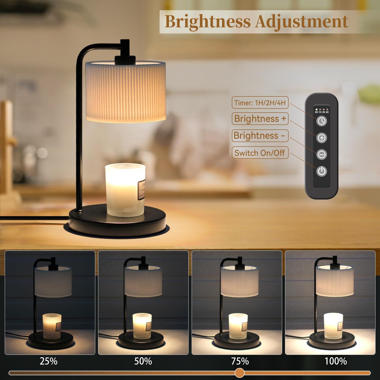 Dimmable Candle Warmer Lamp with Timer