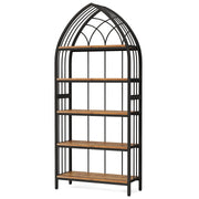 LITTLE TREE 74.8" Tall Bookshelf, 5-Tier Heavy Duty Metal Rack, Large Load-Bearing Capacity, Versatile Shelf for Living Room, Kitchen, Bedroom, Bathroom, Study