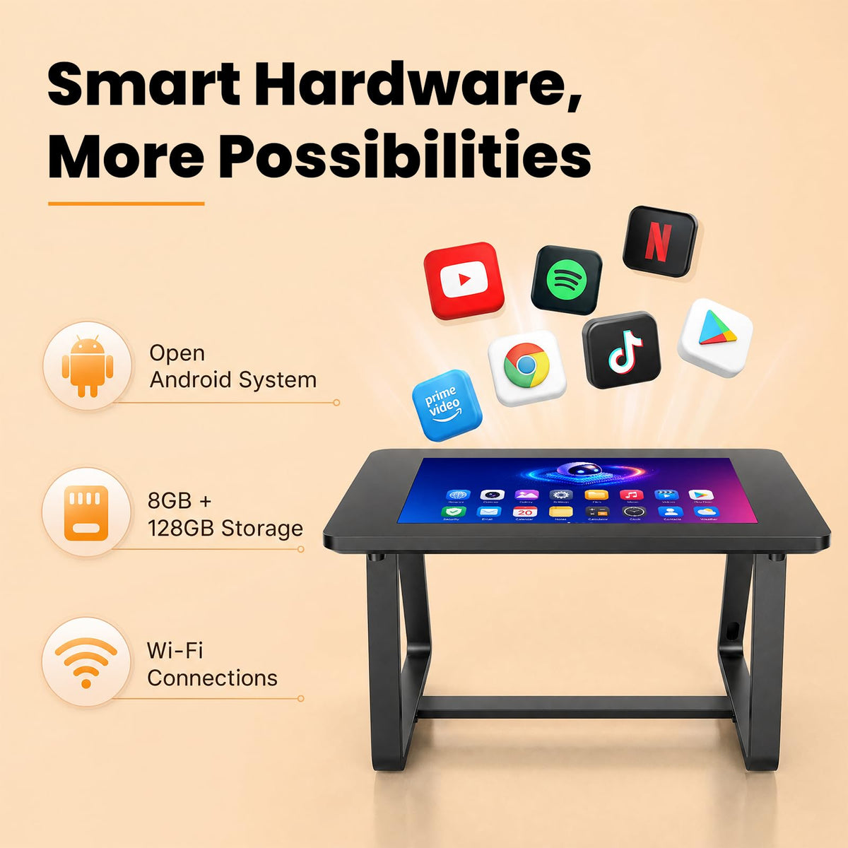 KEVZEZY 32-Inch Game Table, Touchscreen Board Game Table for Entertainment