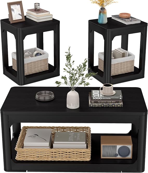 3-Piece Rounded Storage Table Set