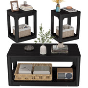 Rovibek Living Room Tables Set of 3, Large Coffee Table and End Table Sets
