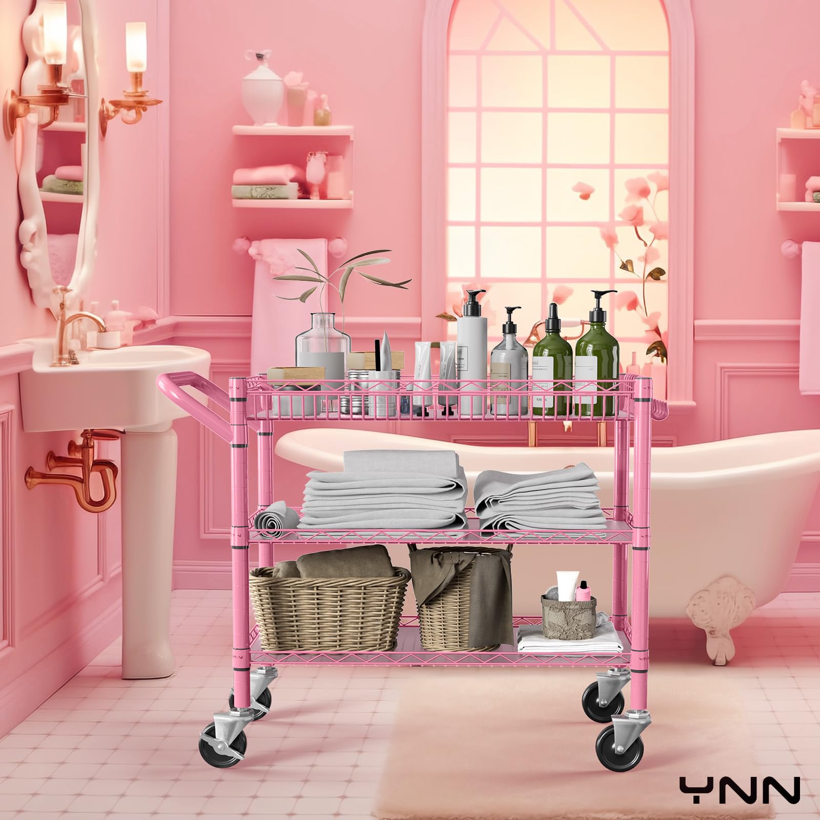 3-Tier Rolling Utility Cart with Wheels