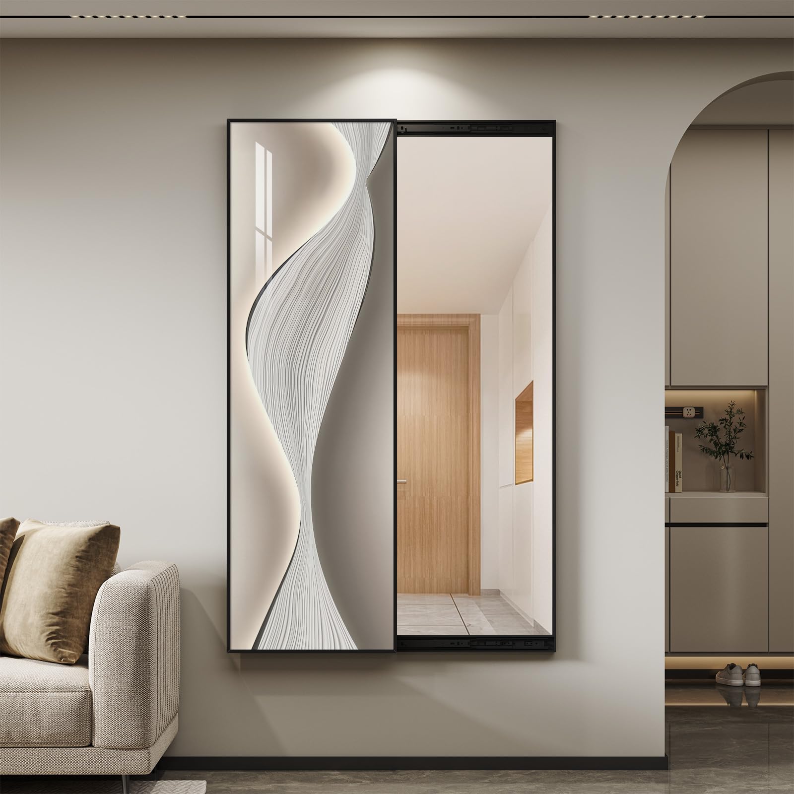 Sliding Full-Length Wall Mirror