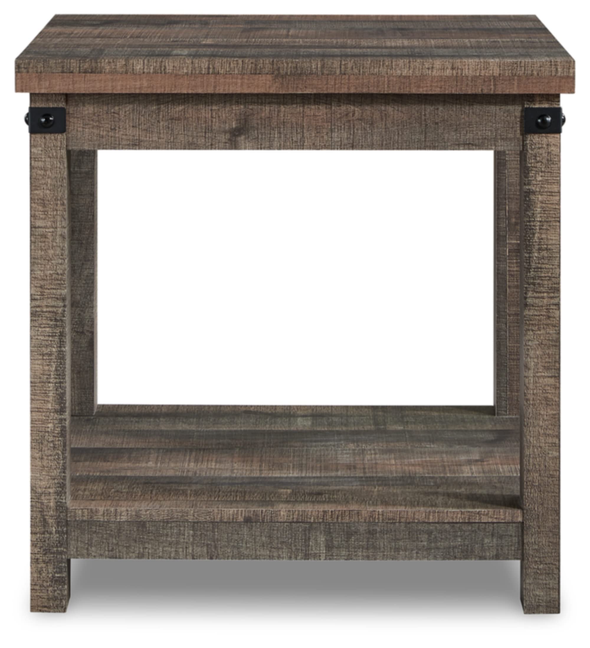 Square End Table with Storage Shelf