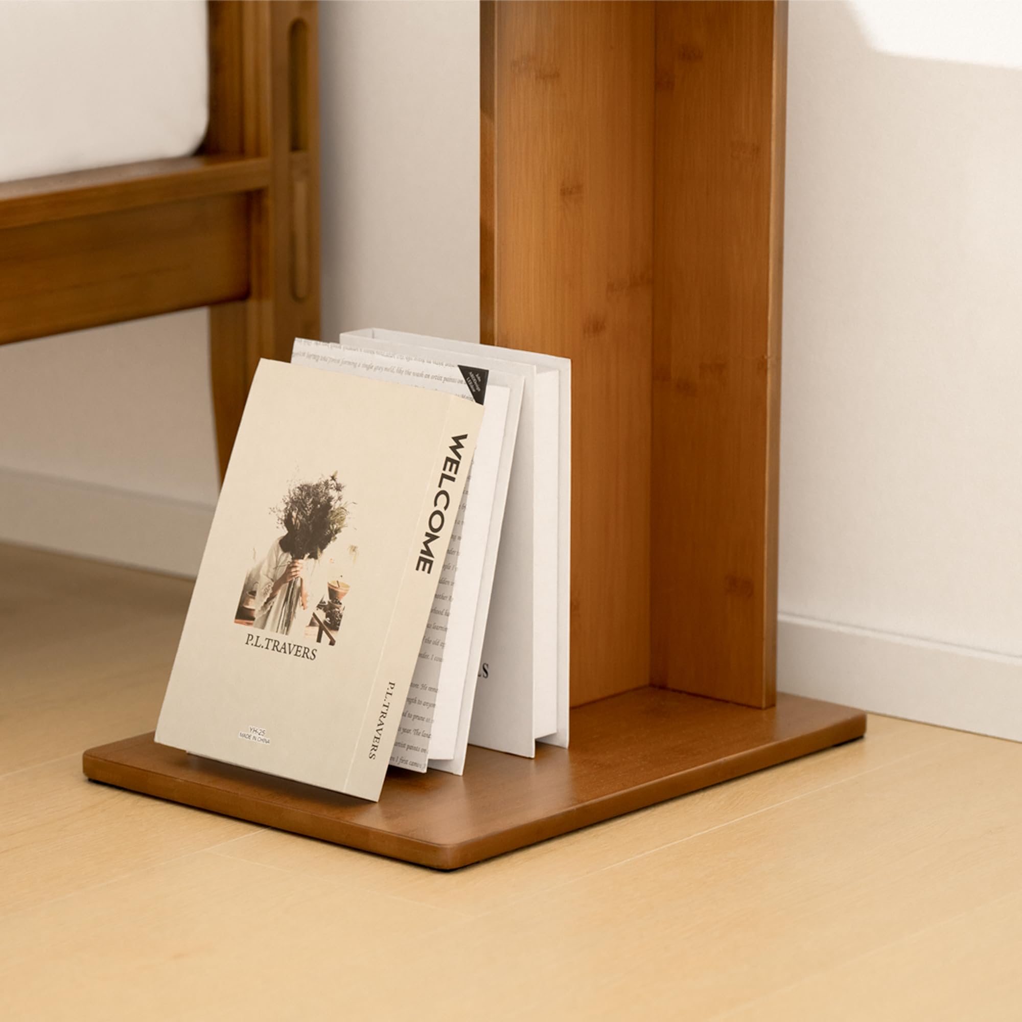 C-Shaped Bamboo End Table Set of 2