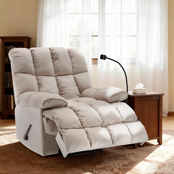 Teal Oversized Manual Recliner