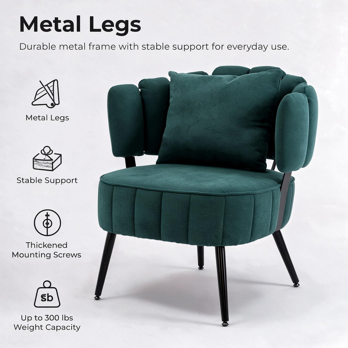 Chenille Barrel Accent Chair