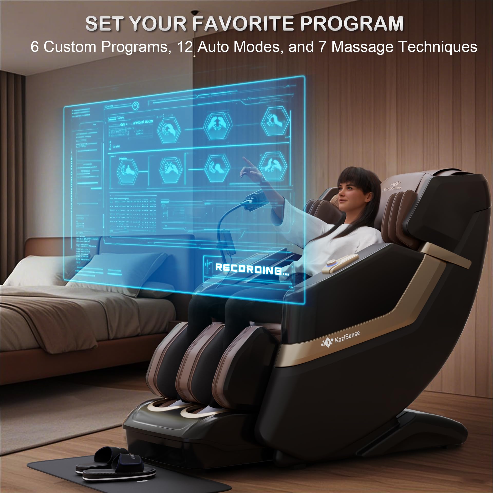 Full Body Zero Gravity SL Track Massage Chair with Jade Stone Heat