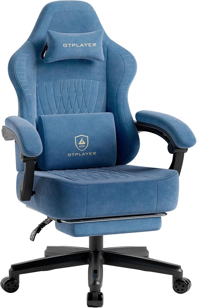 Oversized Gaming Chair with Footrest & Linkage Armrests