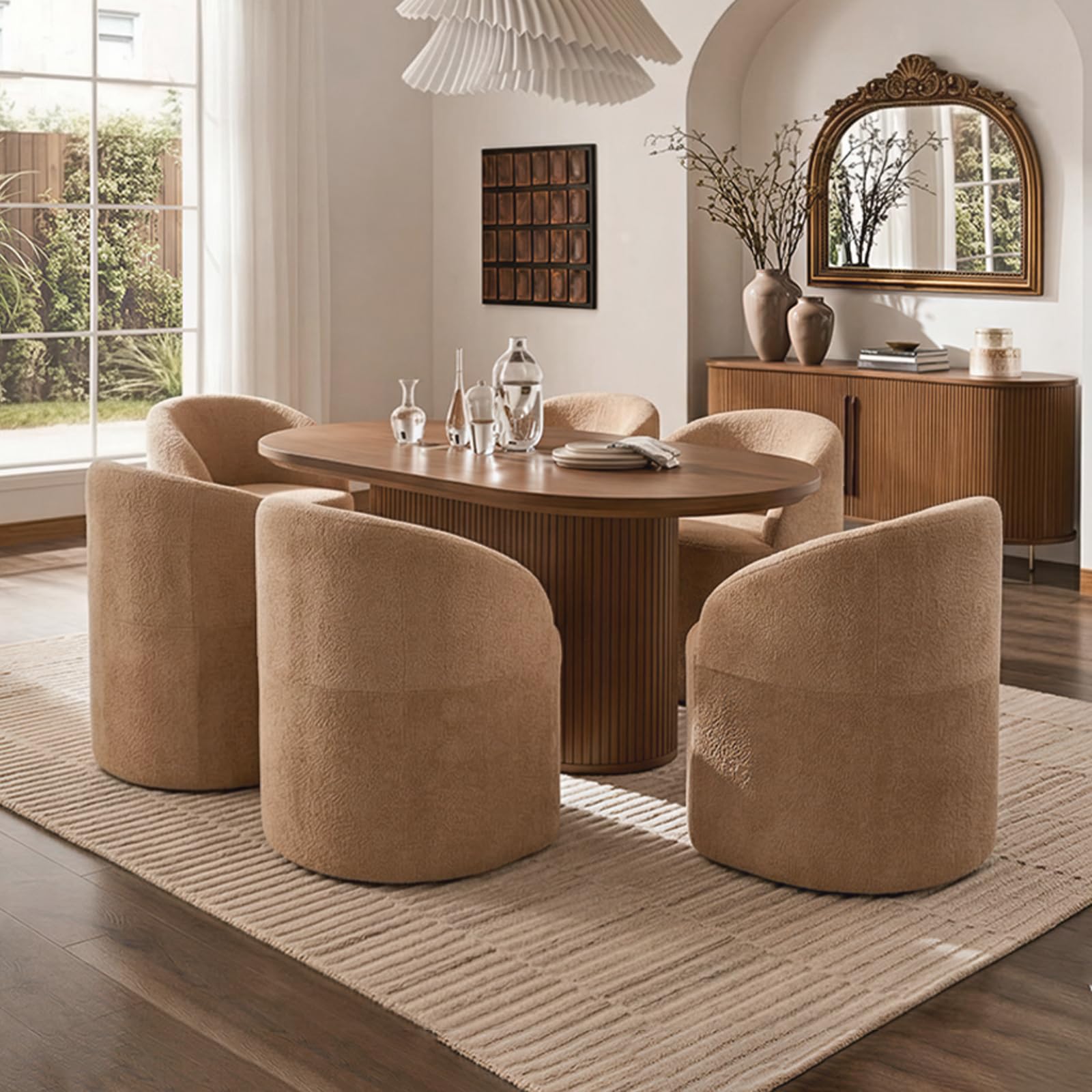 Round Barrel Accent Chair