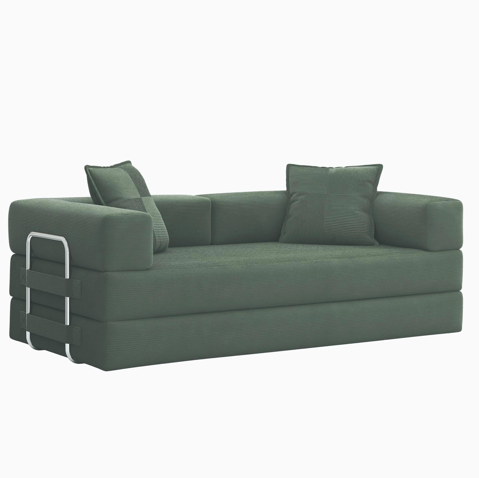 Convertible Futon Sofa Bed – 5-in-1 Modular Sleeper Couch, No Assembly