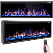 Wall-Mount Electric Fireplace with Remote Control