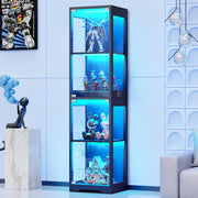 Glass Display Cabinet with LED Lights & Motion Sensor