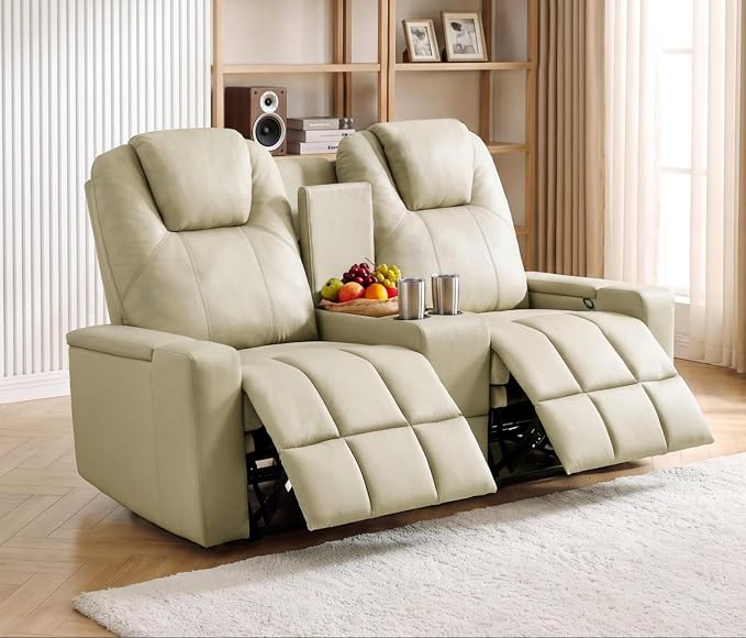 Manual Reclining Loveseat with Console