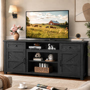 TV Stand for 75-Inch TVs with Storage & Power Outlet