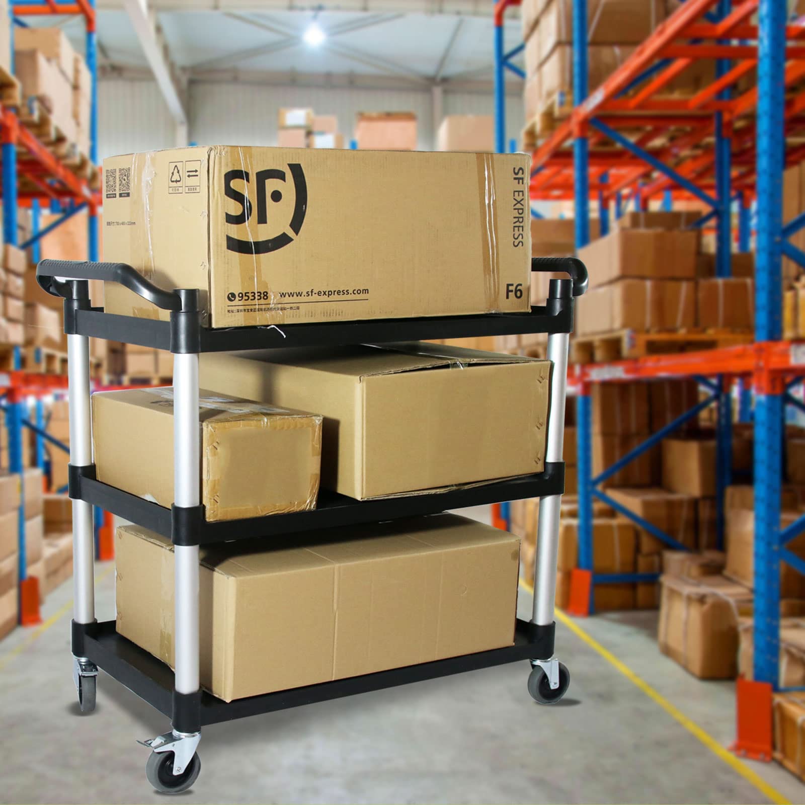 Heavy Duty 3-Tier Utility Service Cart