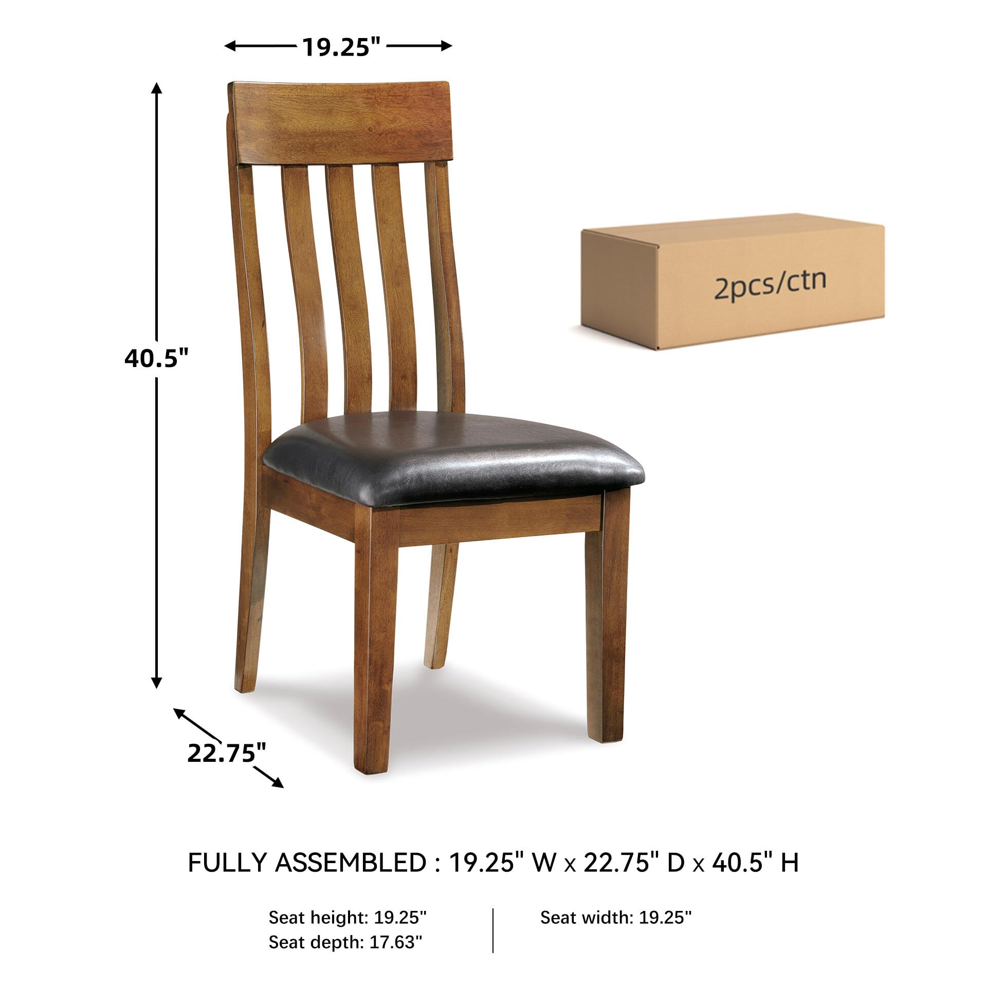 Rake Back Dining Chair Set of 2