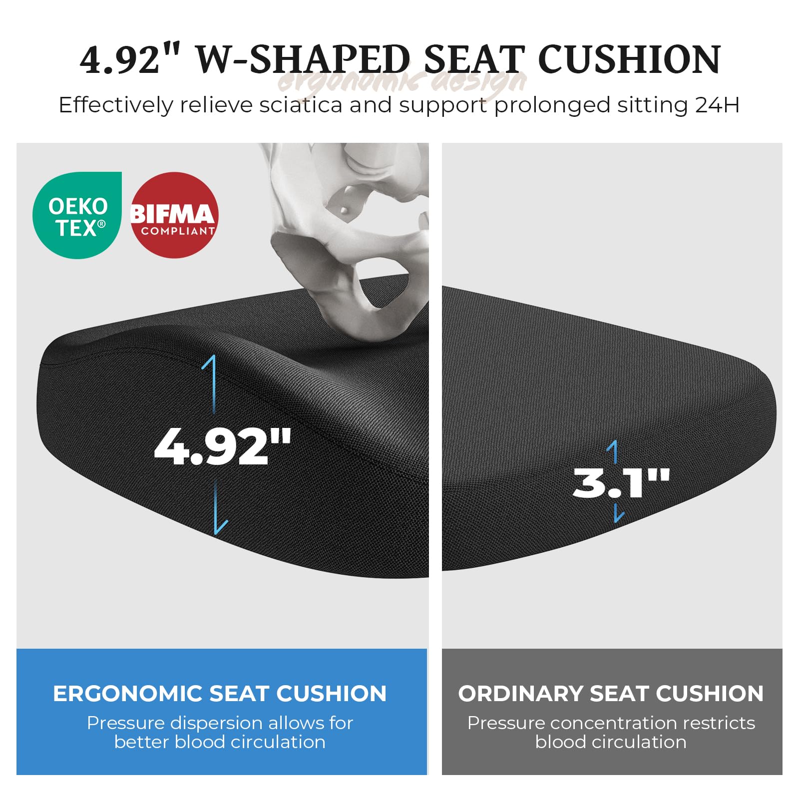 Ergonomic Office Chair with Adjustable Lumbar Support