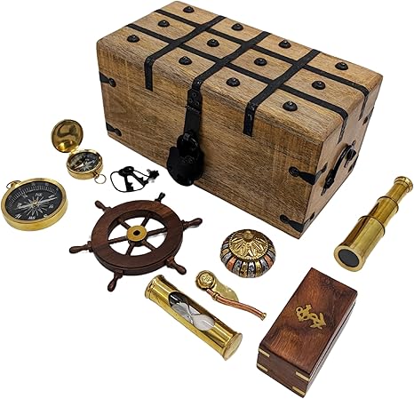 Handmade Pirate Treasure Chest – Wooden Storage Box