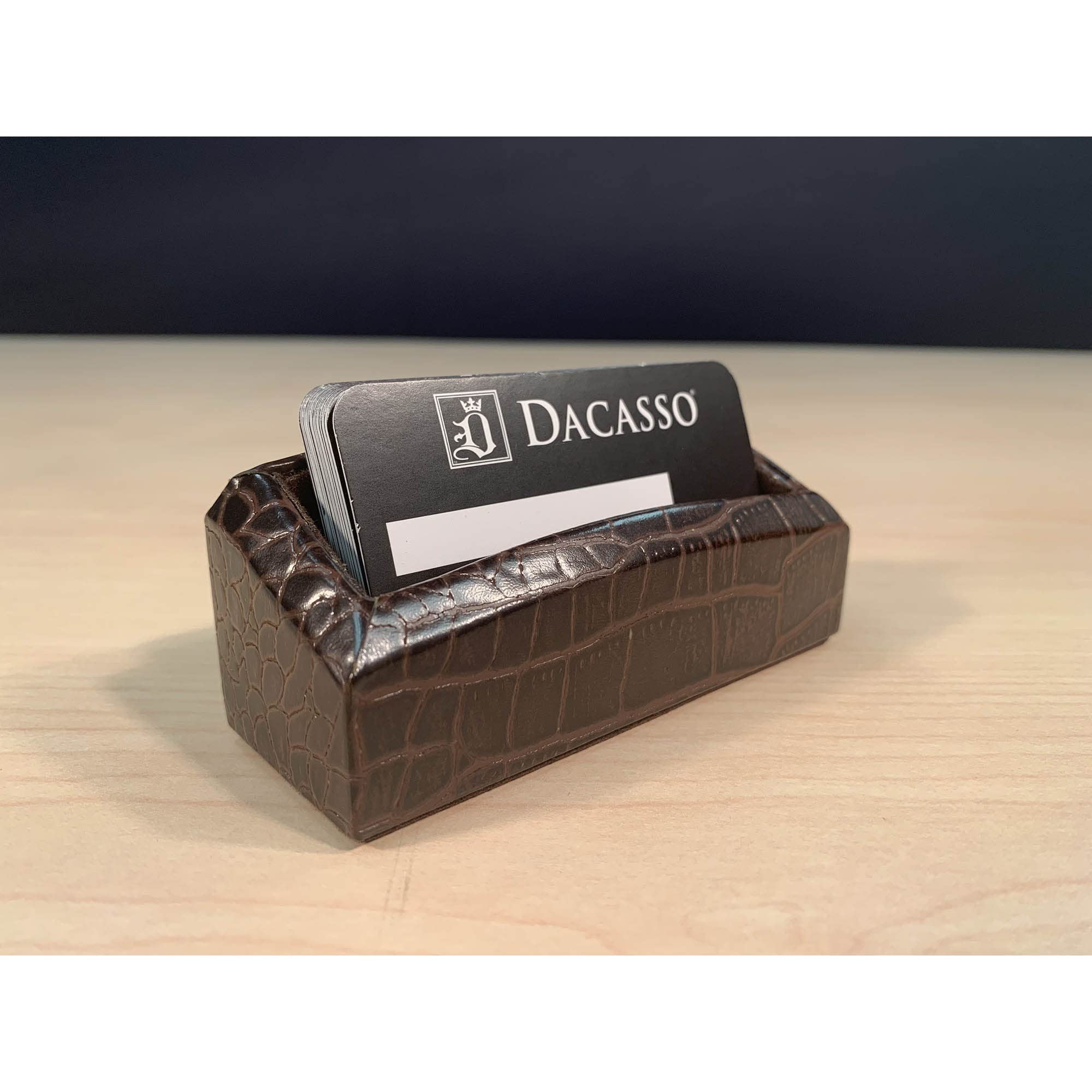 Crocodile Embossed Leather Desk Set – 10 Piece
