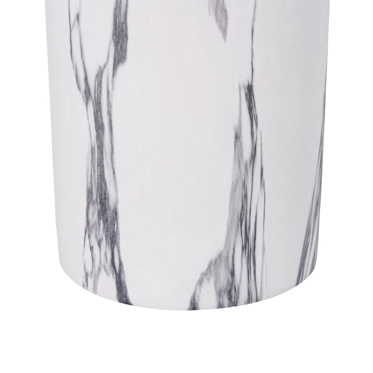 Round Faux Marble Side Table